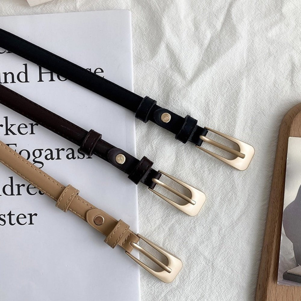 オフィスカジュアル シンプル細ベルト ミレジェネ