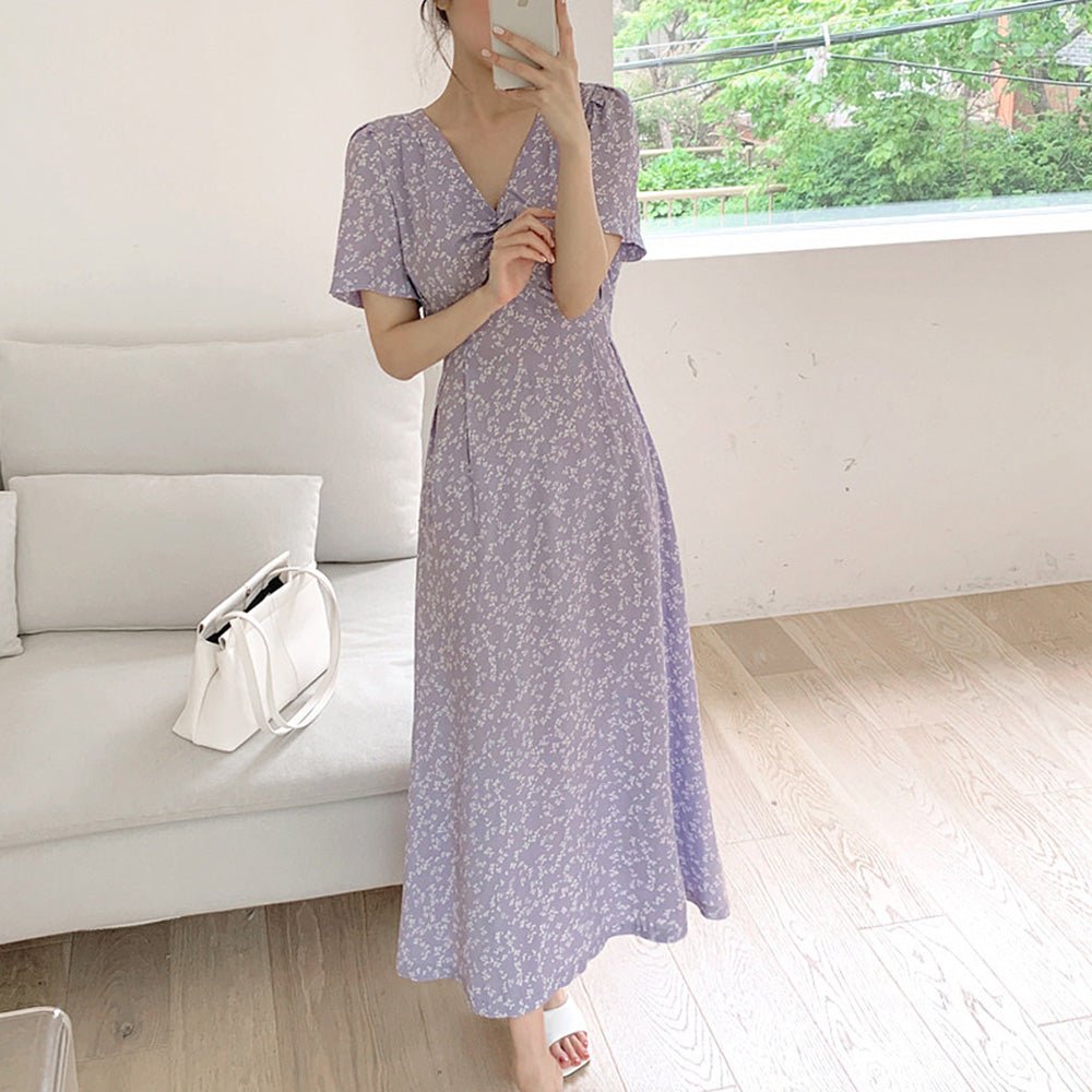 小花柄シフォンワンピース|オフィスカジュアル レディース 通販【ミレジェネ】