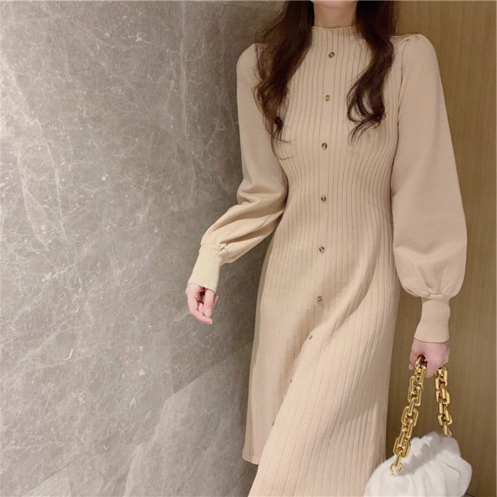 フロントボタンニットワンピース|オフィスカジュアル レディース 通販【ミレジェネ】