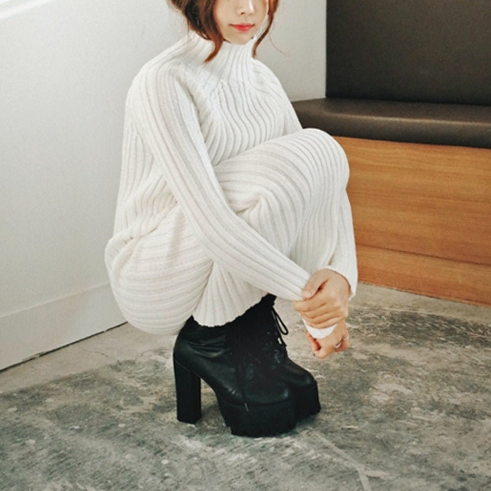 ロング丈リブニットワンピース - Millennial Generation