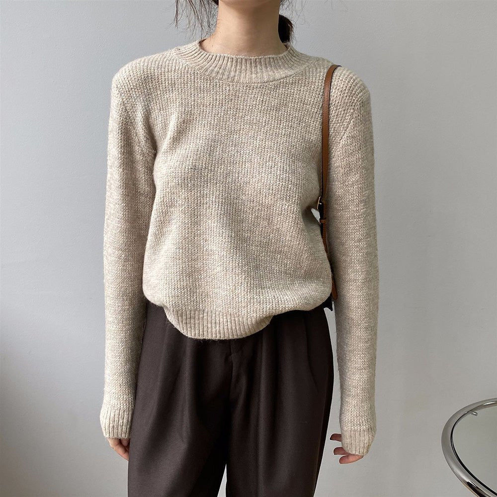 ラウンドネックベーシックニット|オフィスカジュアル レディース 通販【ミレジェネ】