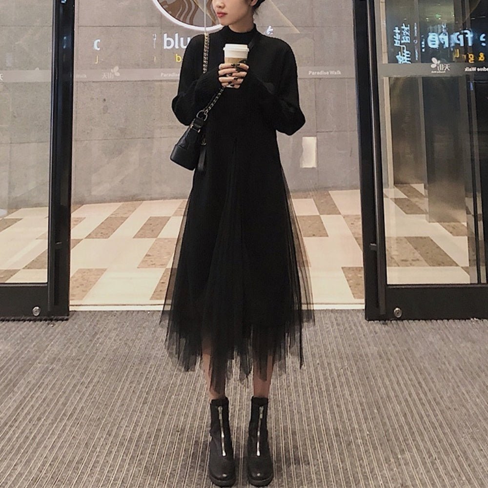 セットアップモックネックニットチュールスカート - Millennial Generation