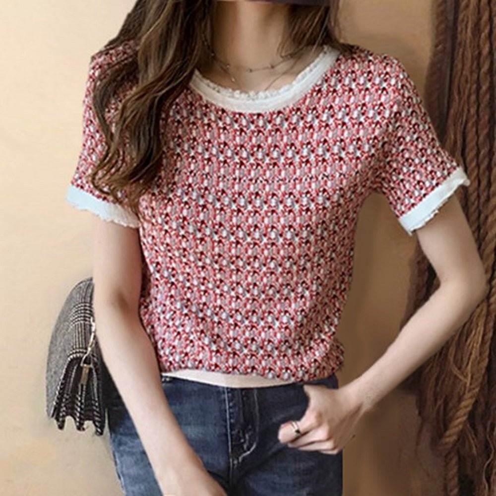 半袖ツイードトップス - Millennial Generation