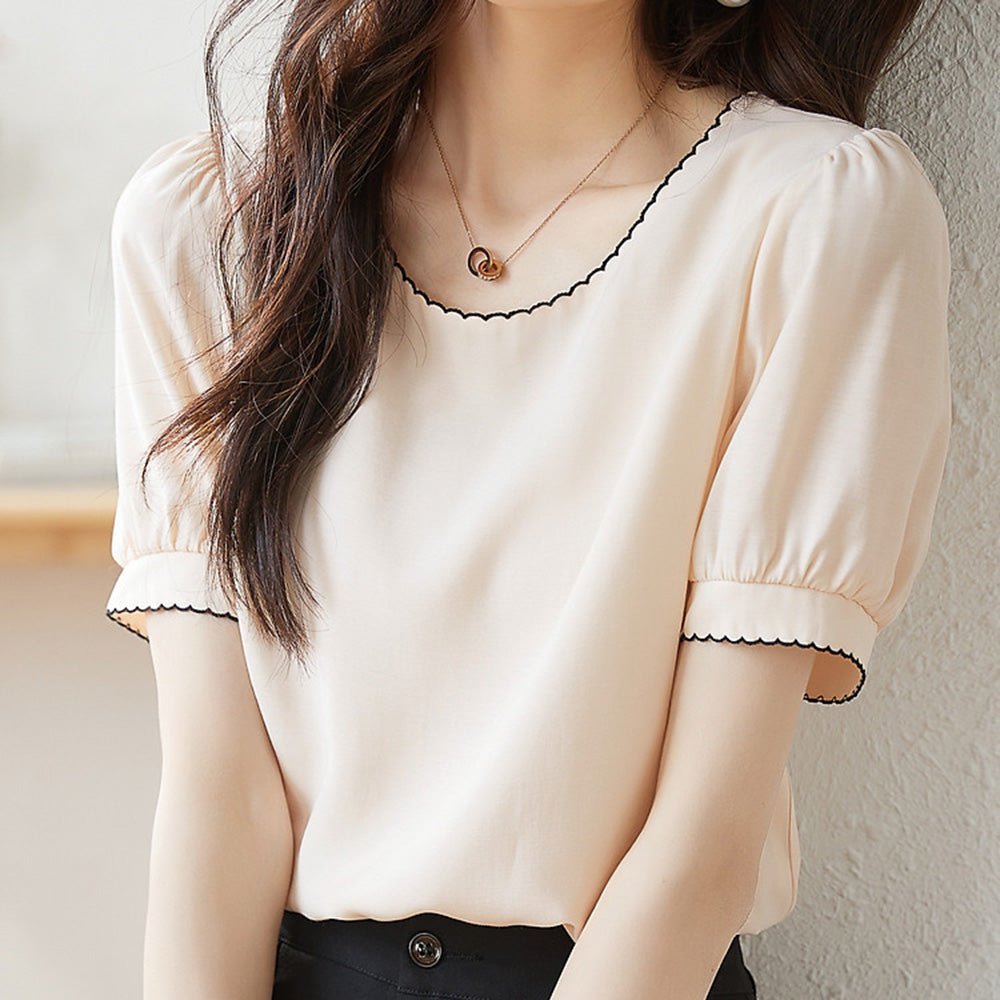 ミニフリルデザインカットソー|オフィスカジュアル レディース 通販【ミレジェネ】