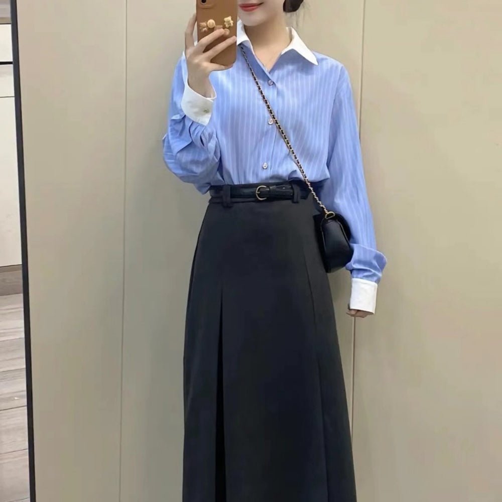 クレリックストライプシャツ|オフィスカジュアル レディース 通販【ミレジェネ】