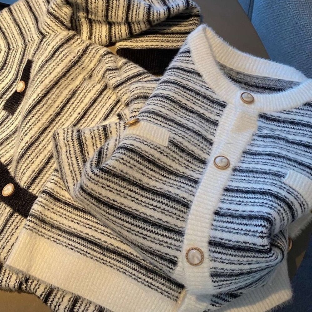 マルチボーダーニットジャケット|オフィスカジュアル レディース 通販【ミレジェネ】