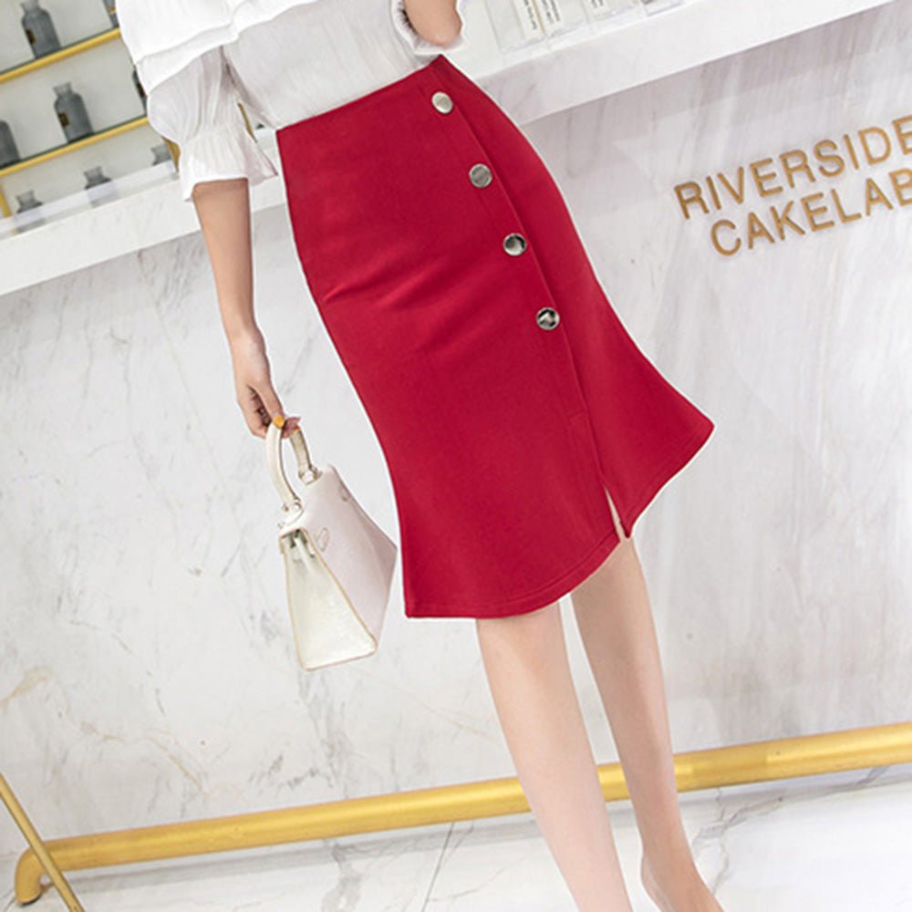 <即納>フロントスリットタイトスカート|オフィスカジュアル レディース 通販【ミレジェネ】