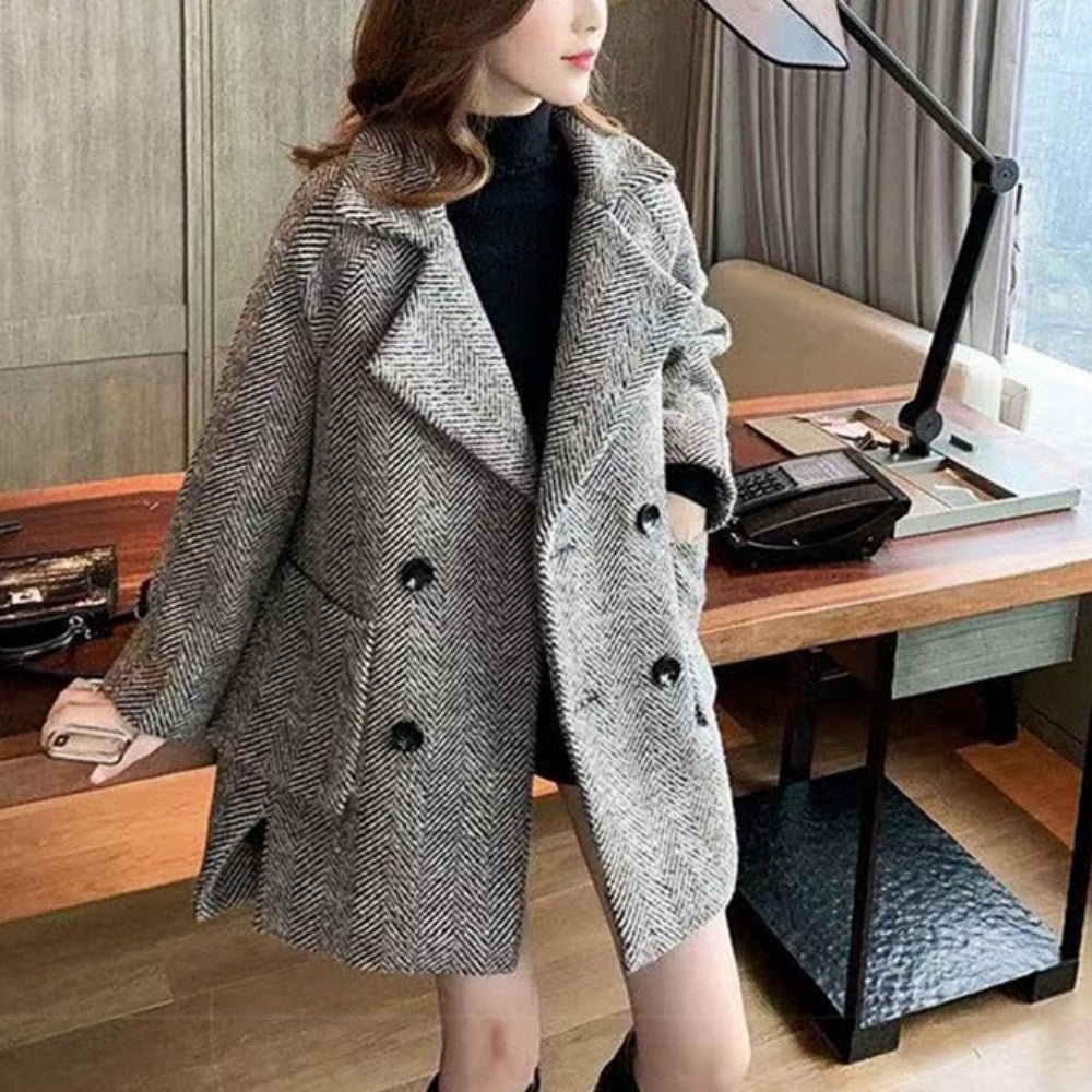 ミドル丈スリットピーコート|オフィスカジュアル レディース 通販【ミレジェネ】