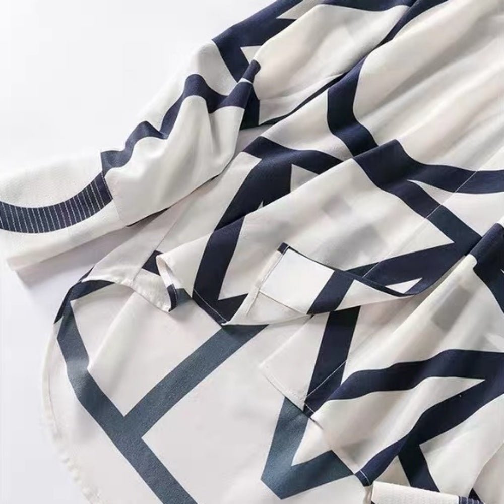 コントラストカラーモダンシャツ