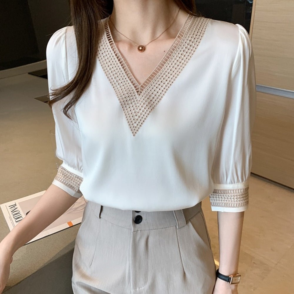 サマーシフォンブラウス|オフィスカジュアル レディース 通販【ミレジェネ】