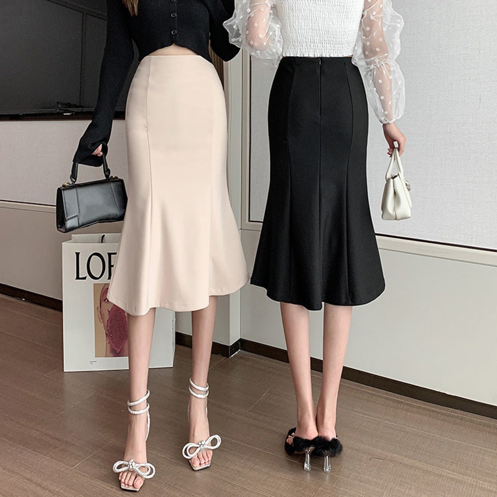 <即納>マーメイド膝丈スカート|オフィスカジュアル レディース 通販【ミレジェネ】