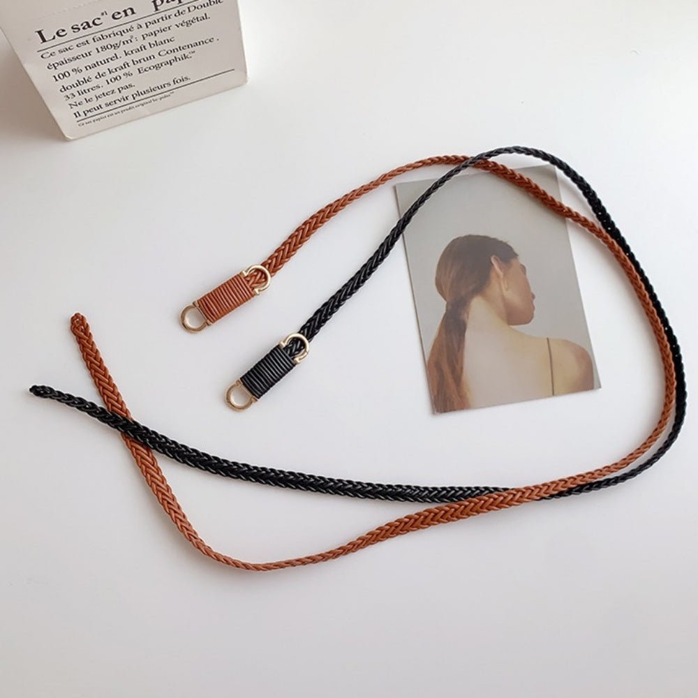 シンプル編みベルト