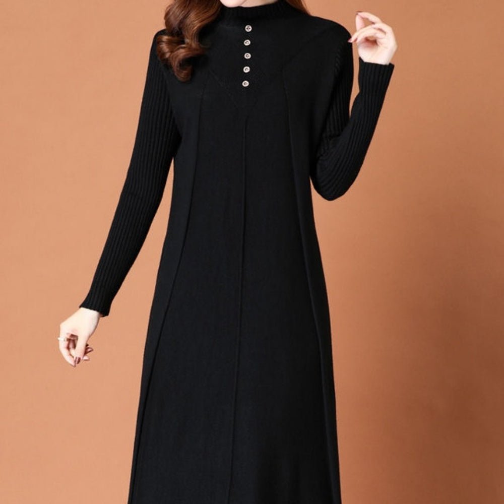 ハーフネックニットワンピース|オフィスカジュアル レディース 通販【ミレジェネ】