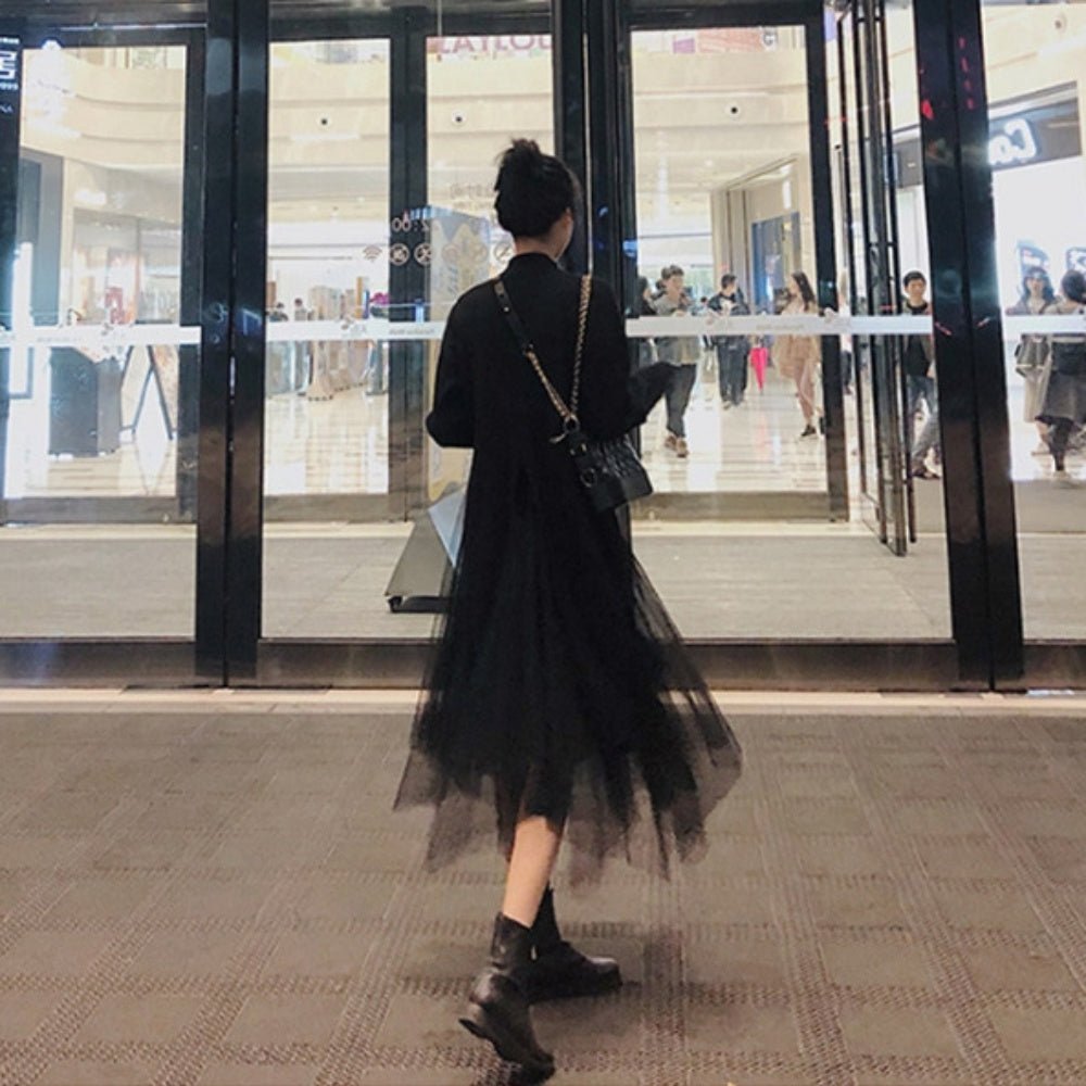 セットアップモックネックニットチュールスカート - Millennial Generation