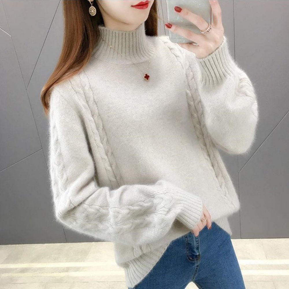 シンプルデザインハイネックニット|オフィスカジュアル レディース 通販【ミレジェネ】