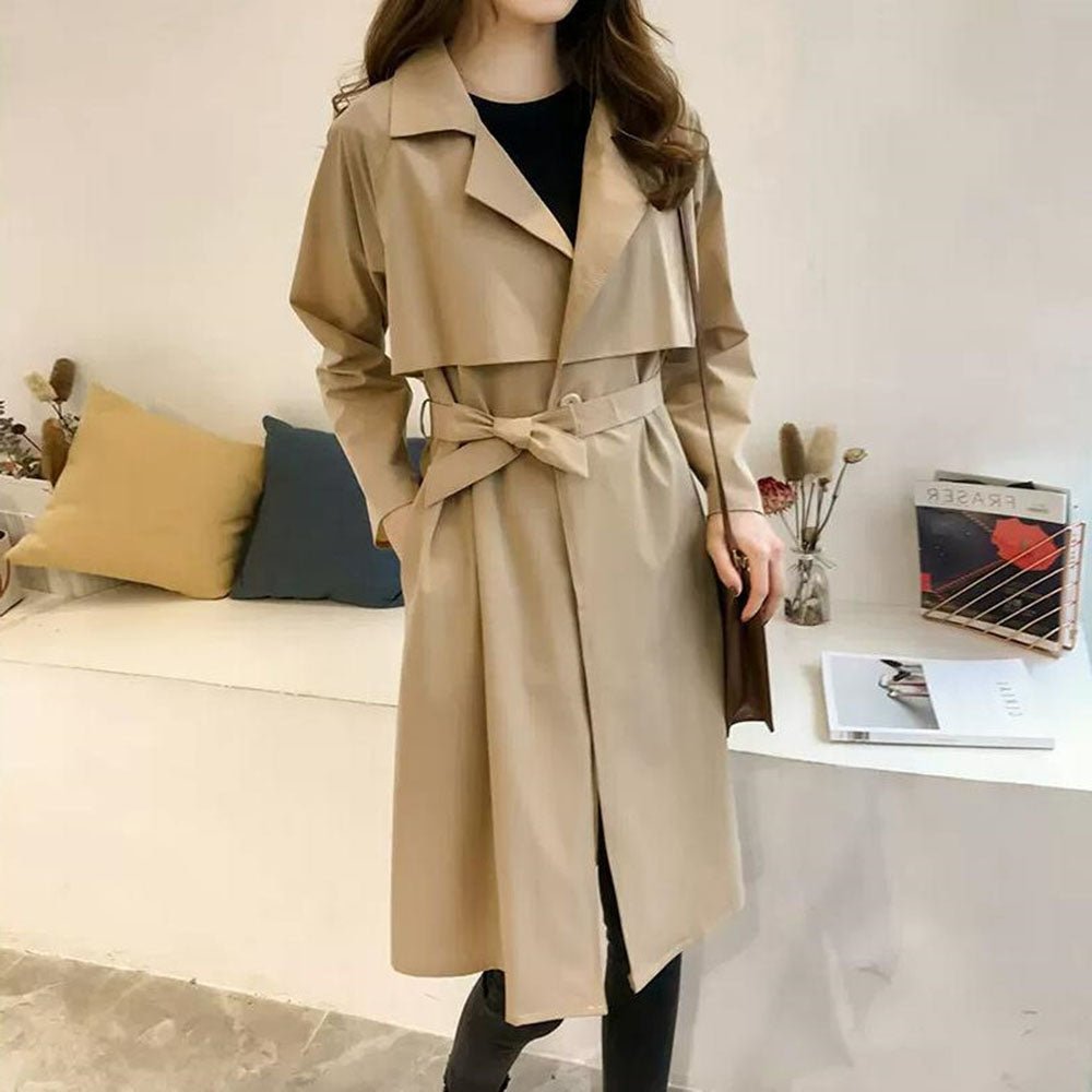ウエストリボントレンチコート|オフィスカジュアル レディース 通販【ミレジェネ】