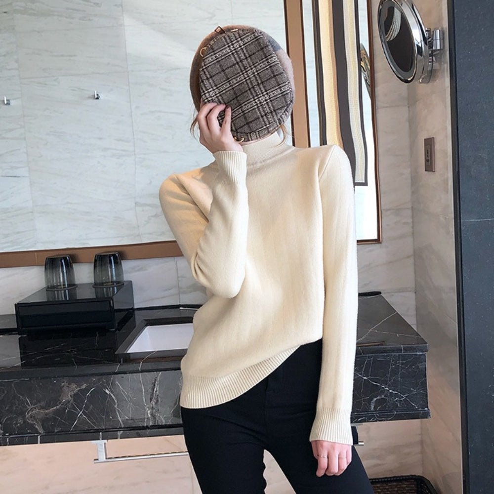 裏起毛べーシックニットトップス|オフィスカジュアル レディース 通販【ミレジェネ】