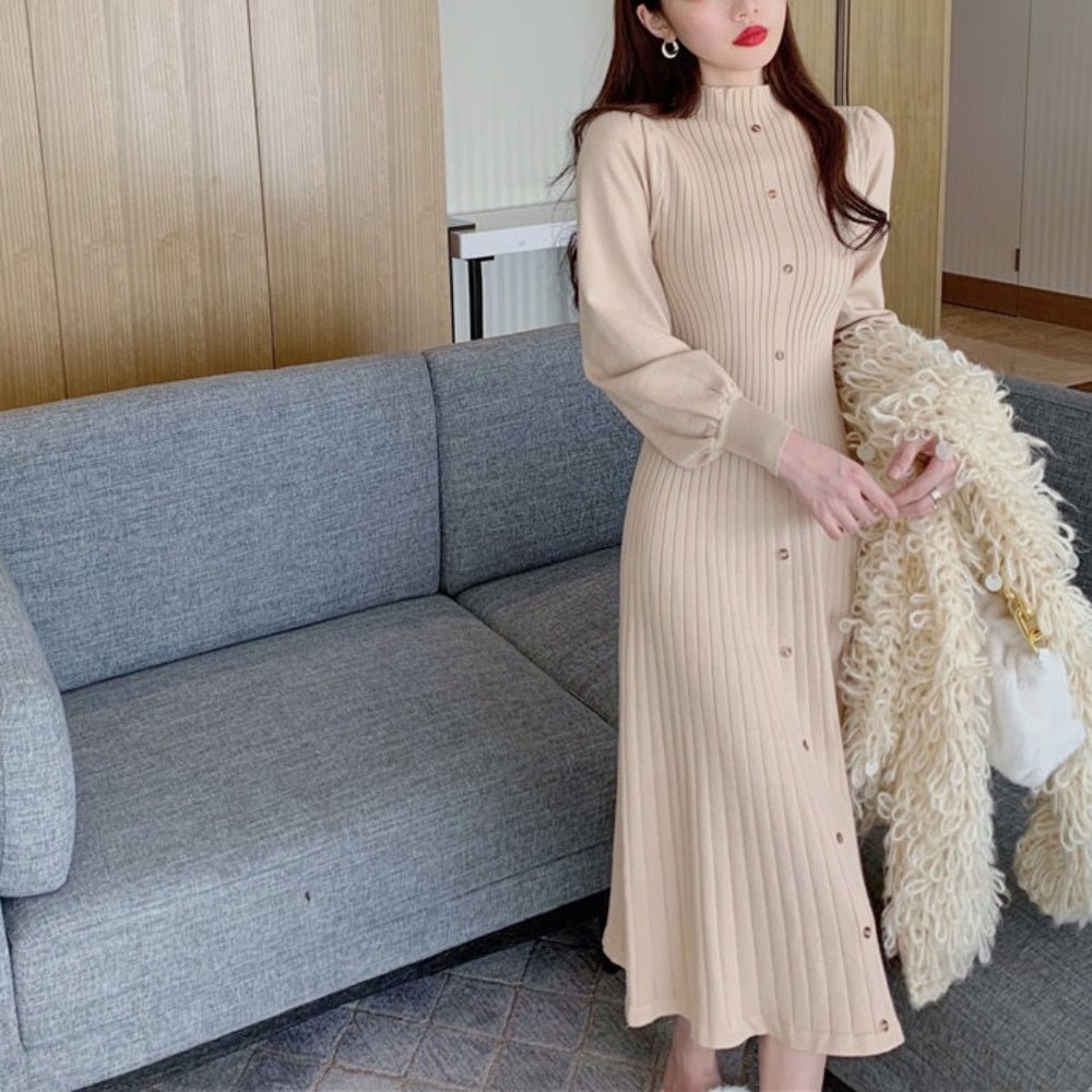 フロントボタンニットワンピース|オフィスカジュアル レディース 通販【ミレジェネ】