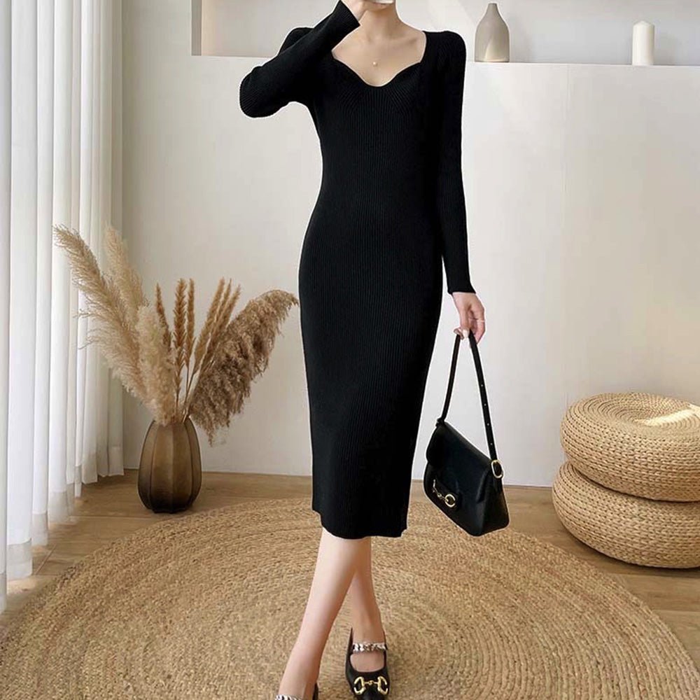 リブタイトワンピース|オフィスカジュアル レディース 通販【ミレジェネ】