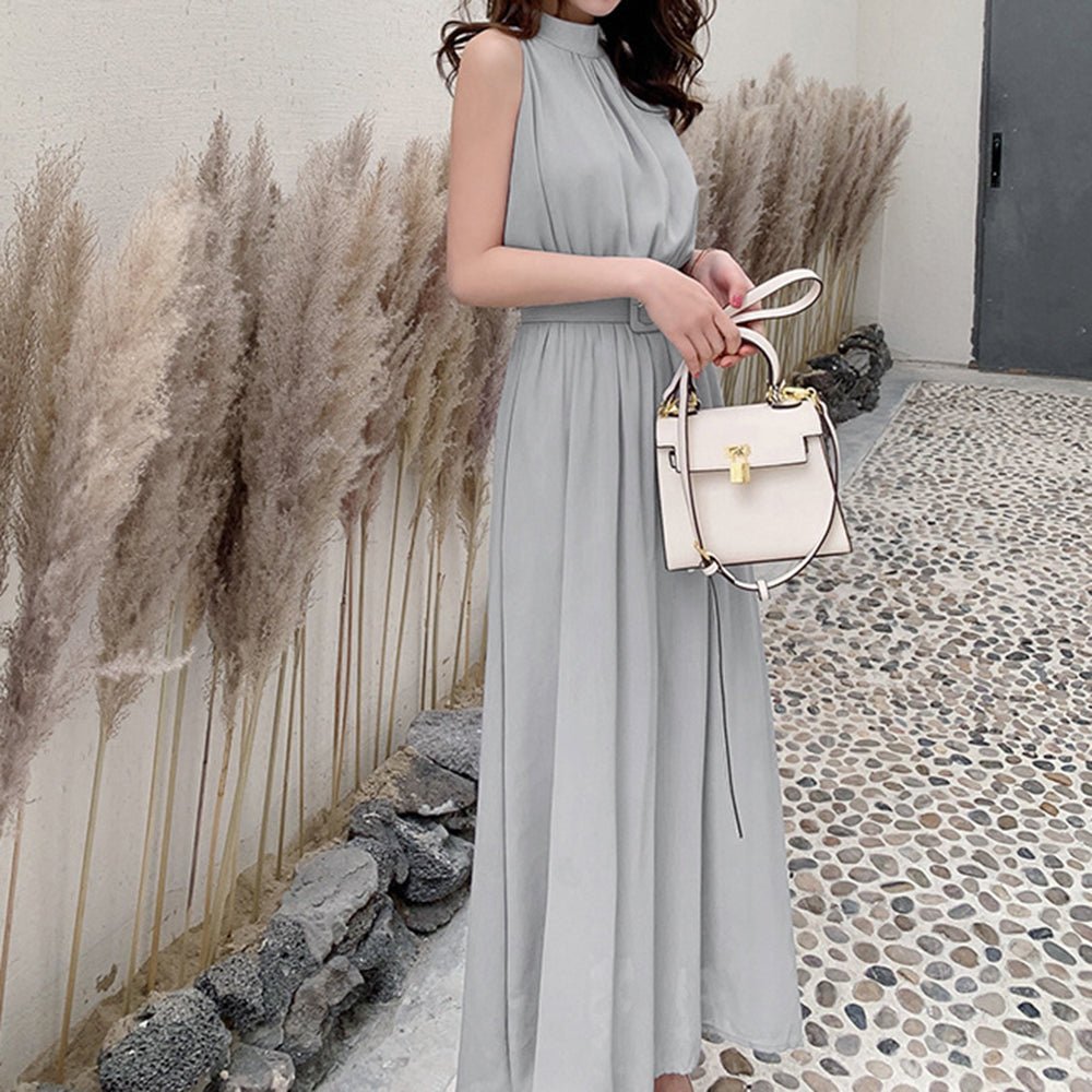 ホルターネックノースリーブウエストマークワンピース - Millennial Generation