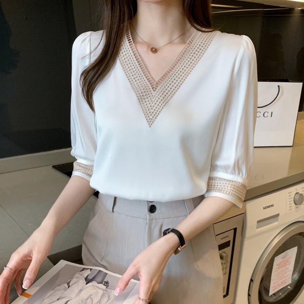 サマーシフォンブラウス|オフィスカジュアル レディース 通販【ミレジェネ】