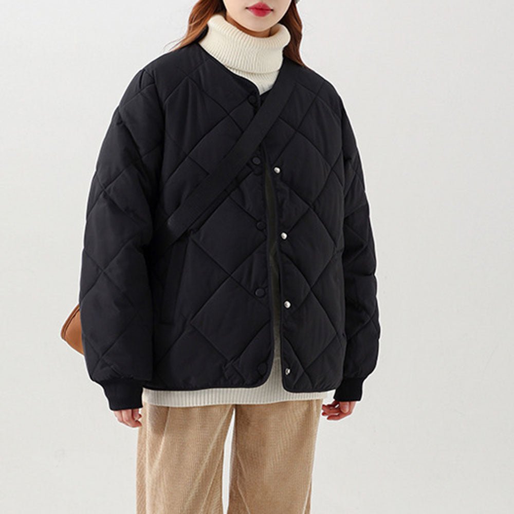 ノーカラーキルティングコート|オフィスカジュアル レディース 通販【ミレジェネ】