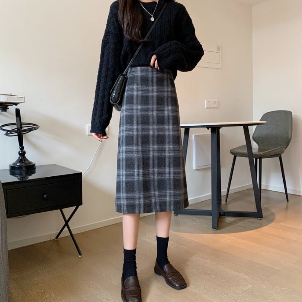 ハイウエストミディ丈スカート|オフィスカジュアル レディース 通販【ミレジェネ】