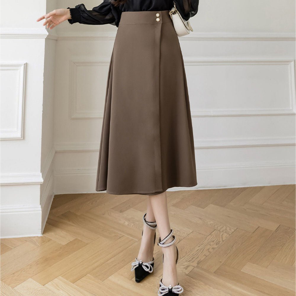 ハイウエストラップスカート|オフィスカジュアル レディース 通販【ミレジェネ】