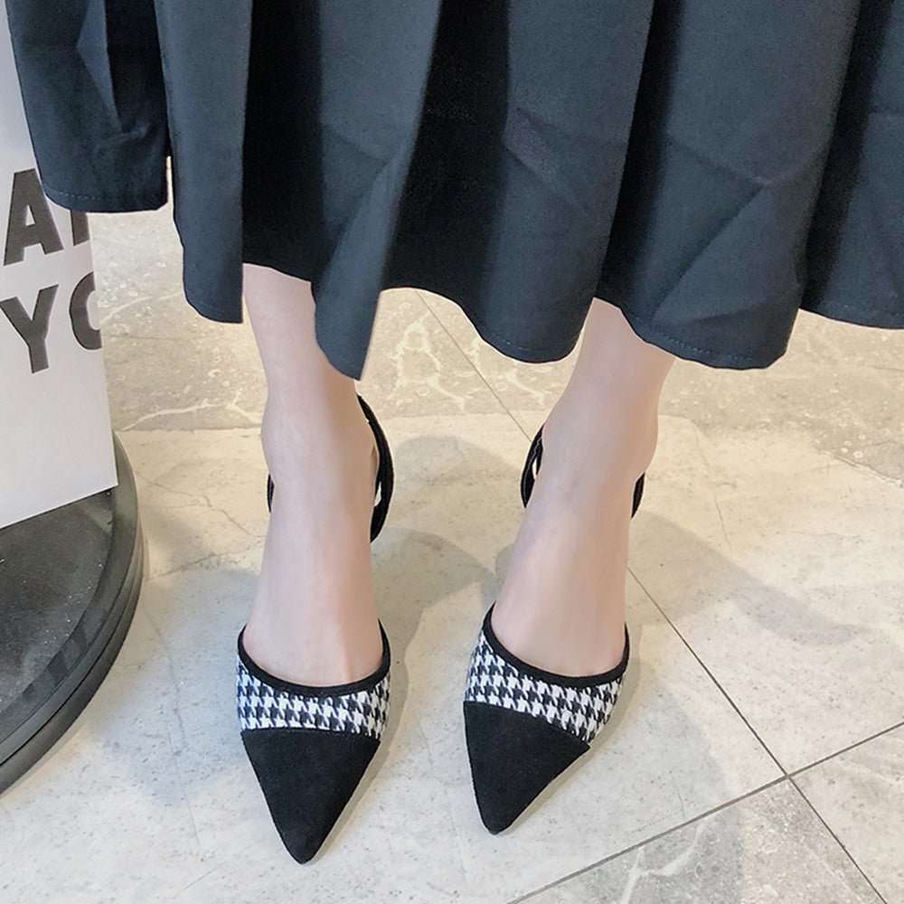 千鳥柄ミュール|オフィスカジュアル レディース 通販【ミレジェネ】