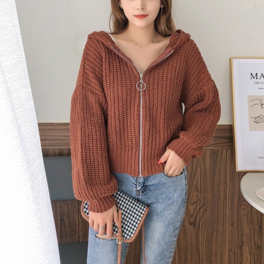 ジップアップニットパーカー|オフィスカジュアル レディース 通販【ミレジェネ】