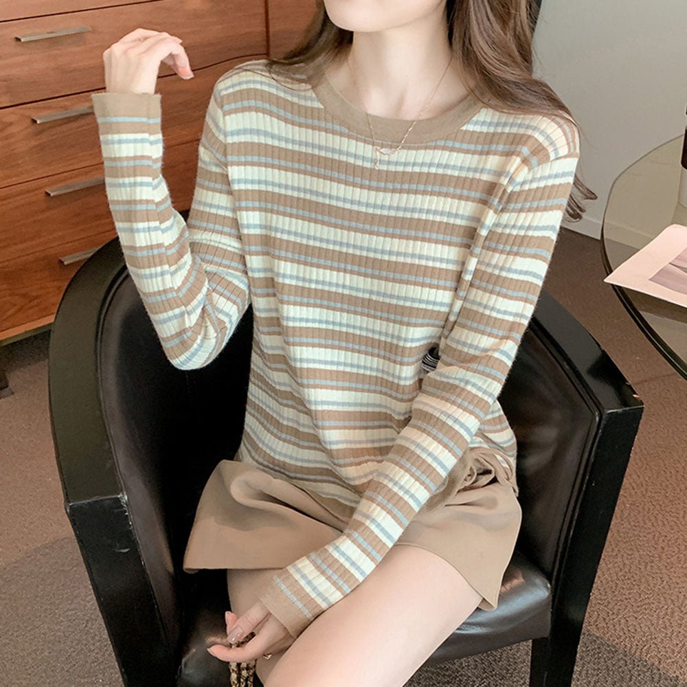 サイド絞りボーダートップス|オフィスカジュアル レディース 通販【ミレジェネ】