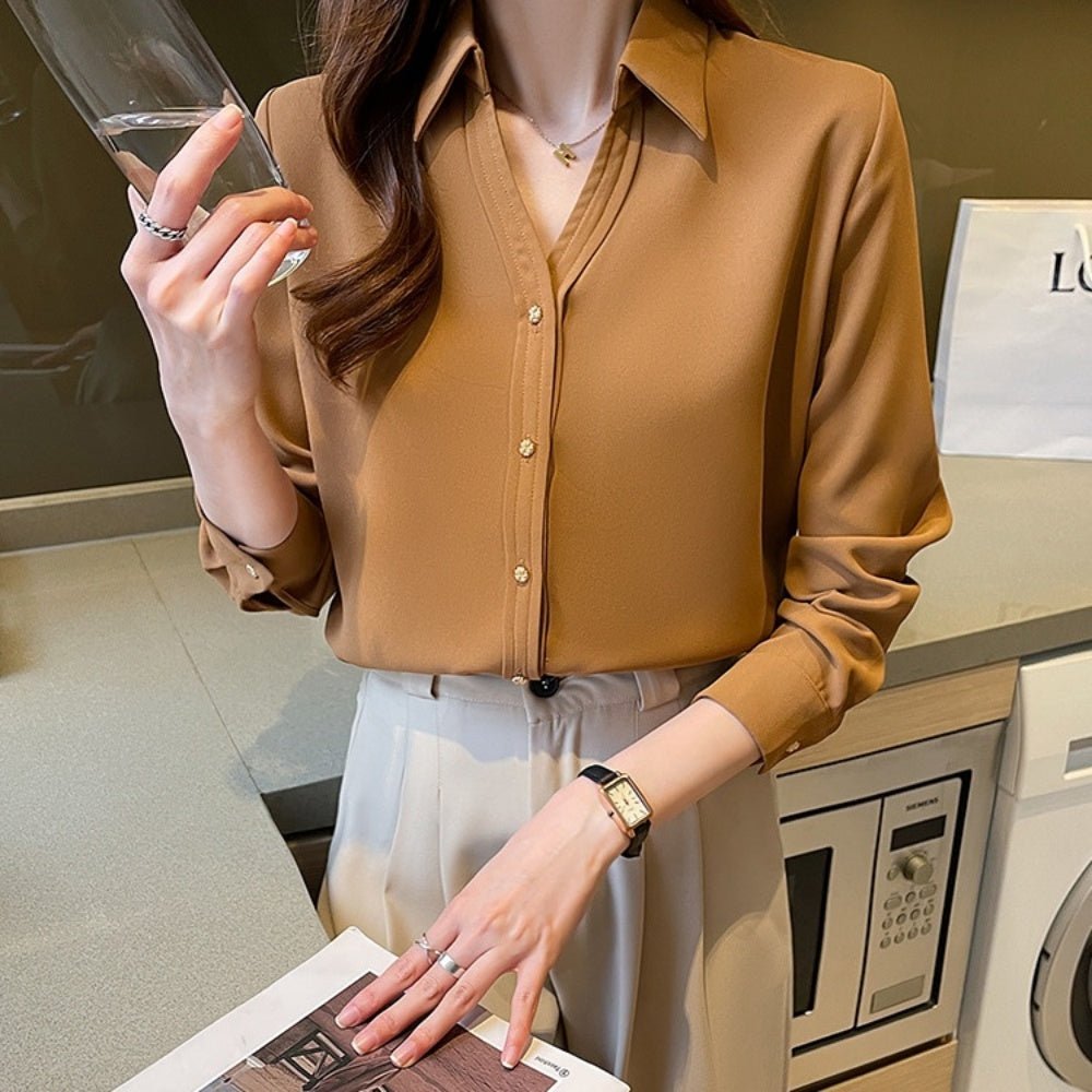 長袖サテントップス|オフィスカジュアル レディース 通販【ミレジェネ】