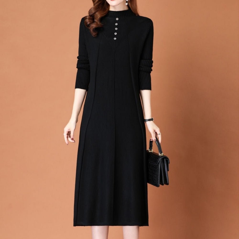 ハーフネックニットワンピース|オフィスカジュアル レディース 通販【ミレジェネ】