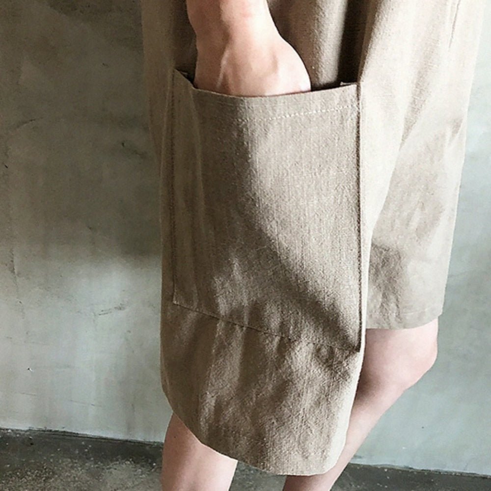 肩リボン調節可能ポケット付きサロペット