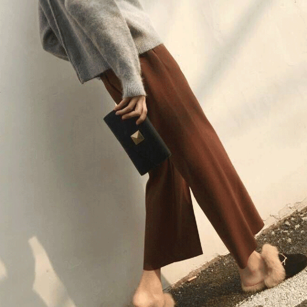 ウエストゴムワイドレッグ九分丈ワイドパンツ - Millennial Generation