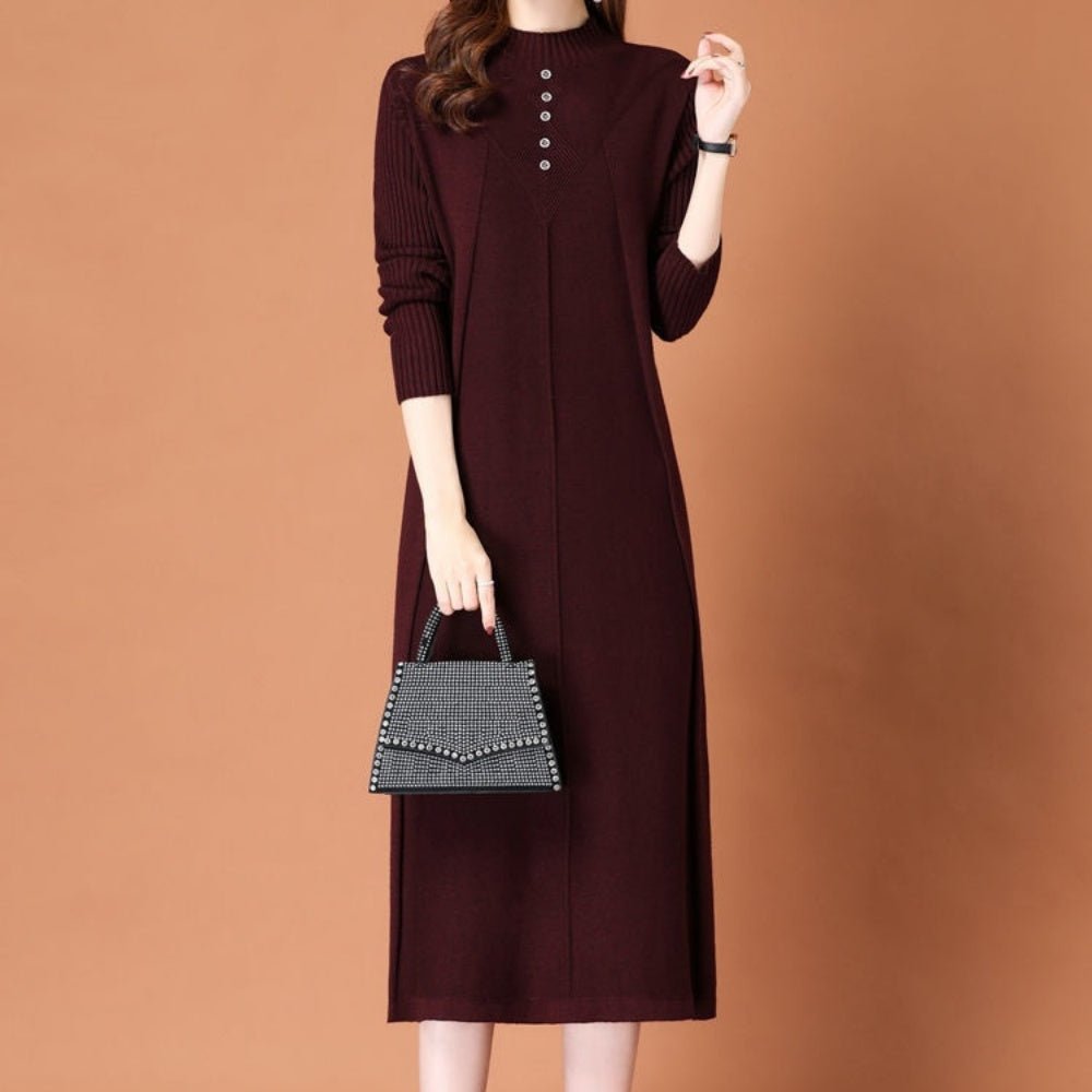 ハーフネックニットワンピース|オフィスカジュアル レディース 通販【ミレジェネ】