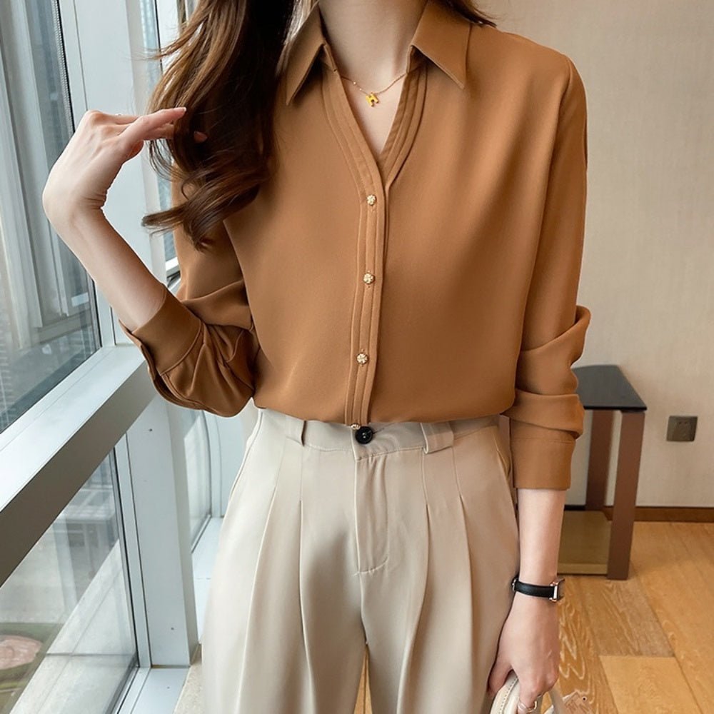 長袖サテントップス|オフィスカジュアル レディース 通販【ミレジェネ】