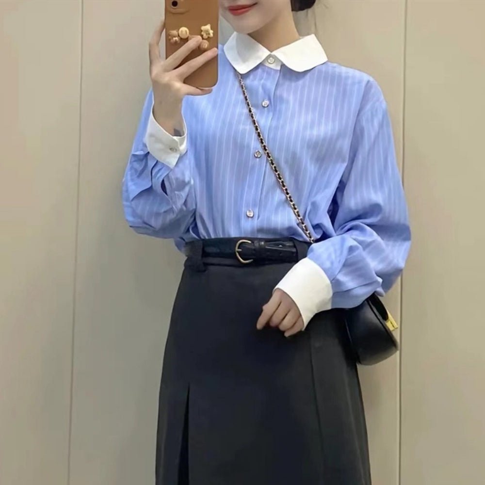 クレリックストライプシャツ|オフィスカジュアル レディース 通販【ミレジェネ】