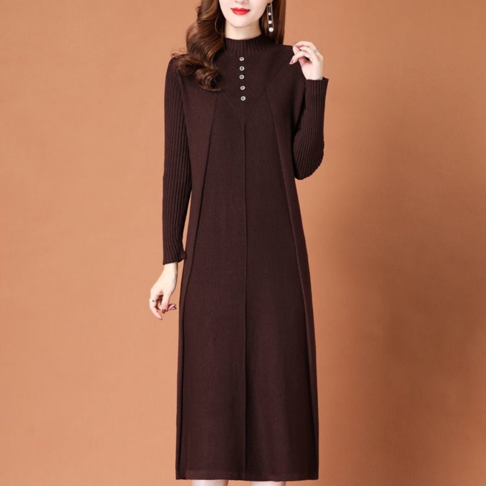 ハーフネックニットワンピース|オフィスカジュアル レディース 通販【ミレジェネ】