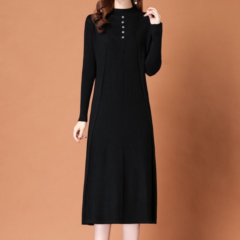ハーフネックニットワンピース|オフィスカジュアル レディース 通販【ミレジェネ】