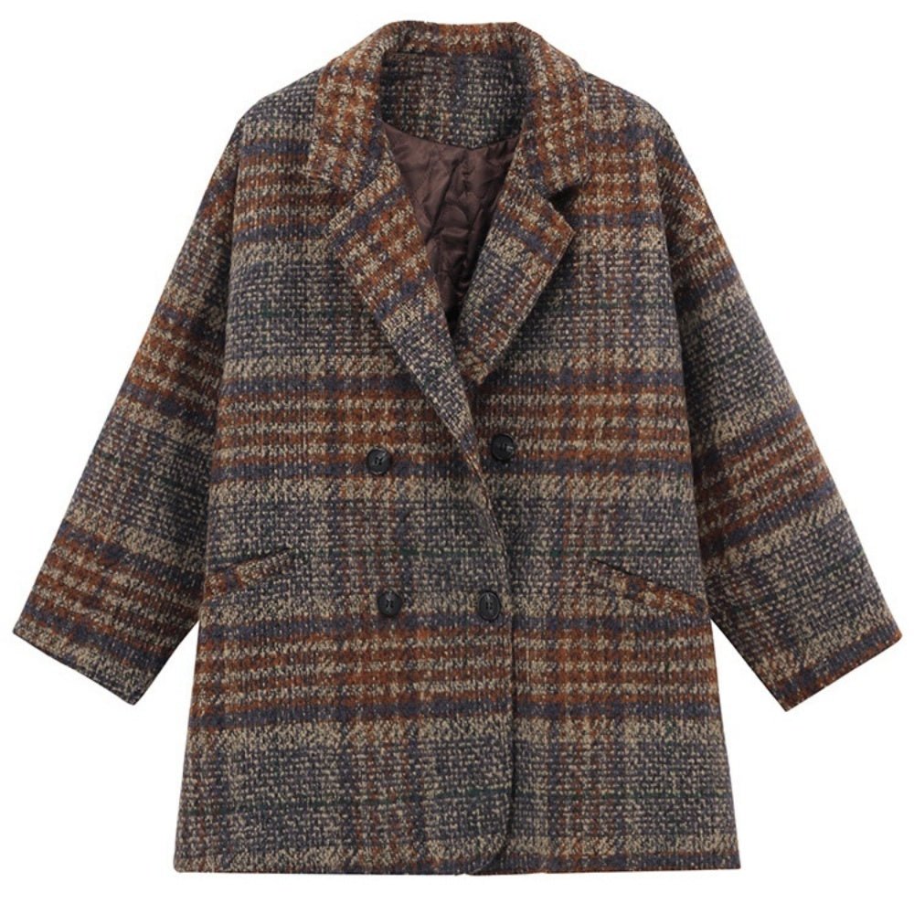 チェック柄ミドル丈コート|オフィスカジュアル レディース 通販【ミレジェネ】