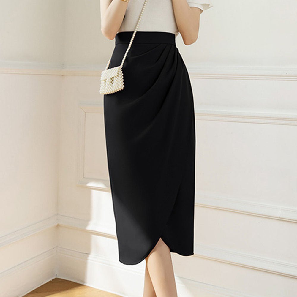 <即納>ラップデザインタイトスカート|オフィスカジュアル レディース 通販 Millennial Generation【ミレジェネ】