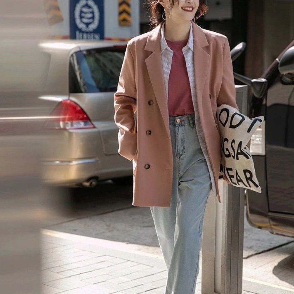 シンプルダブルブレストジャケット|オフィスカジュアル レディース 通販【ミレジェネ】