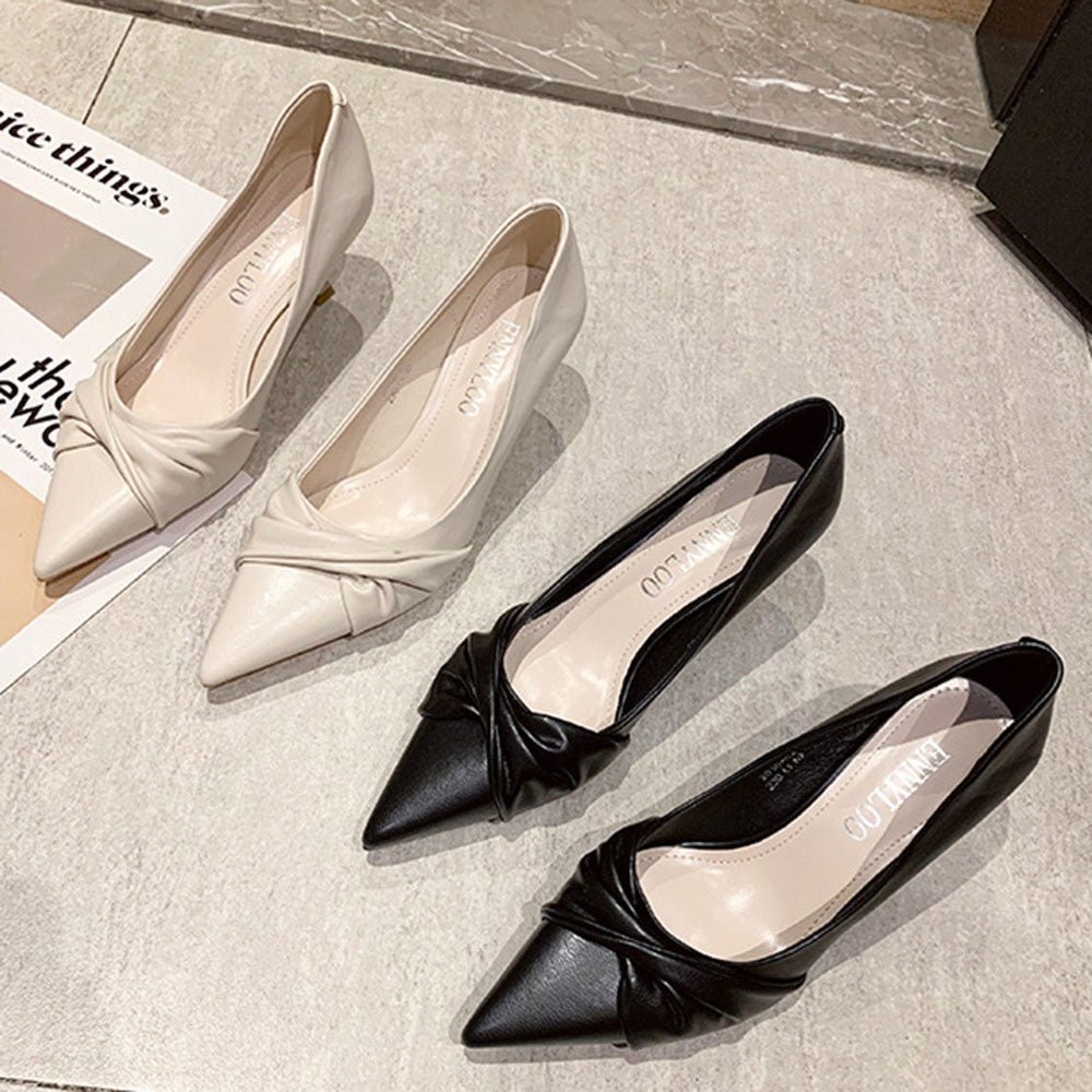 フロントギャザーパンプス|オフィスカジュアル レディース 通販【ミレジェネ】