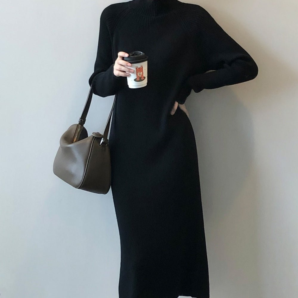 ハイネックマキシ丈ニットワンピース|オフィスカジュアル レディース 通販【ミレジェネ】
