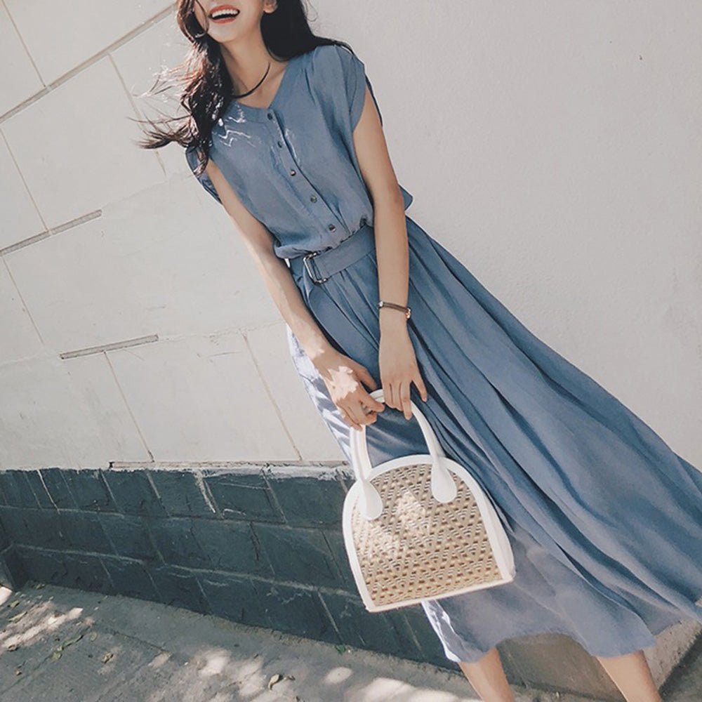 ゆるVネックシャツワンピース|オフィスカジュアル レディース 通販【ミレジェネ】