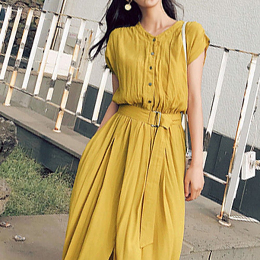 ゆるVネックシャツワンピース|オフィスカジュアル レディース 通販【ミレジェネ】