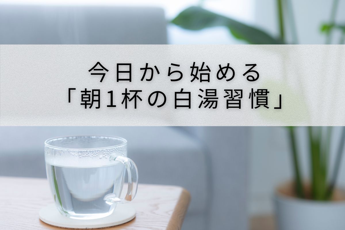 🥣 今日から始める「朝1杯の白湯習慣」 - Millennial Generation