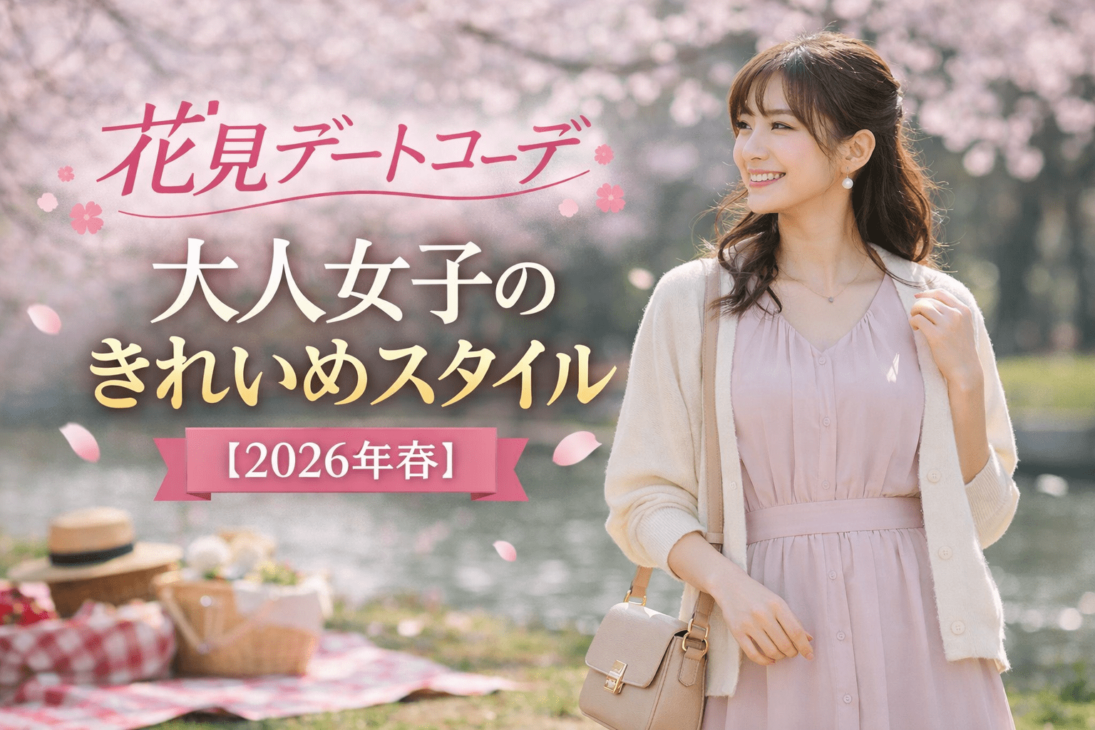 花見デートコーデ｜大人女子のきれいめスタイル【2026年春】 - Millennial Generation