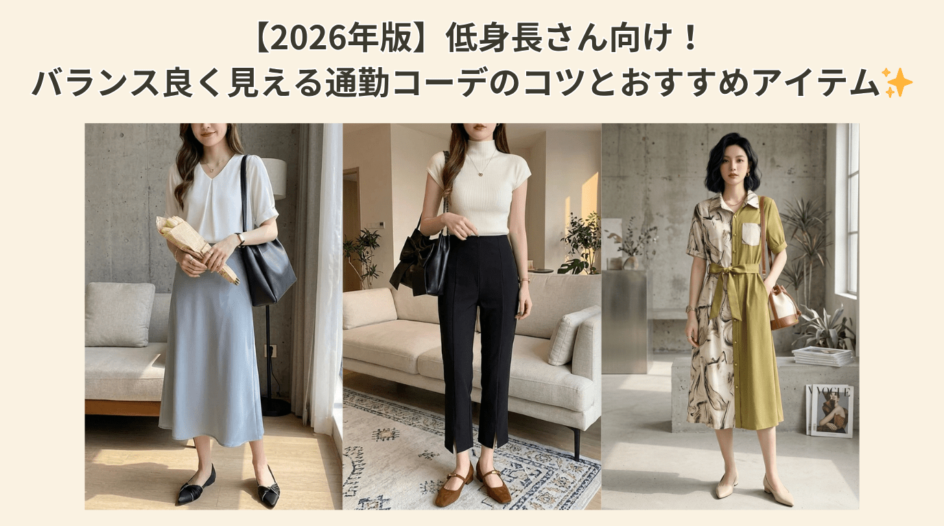 【2026年版】低身長さん向け！バランス良く見える通勤コーデのコツとおすすめアイテム - Millennial Generation